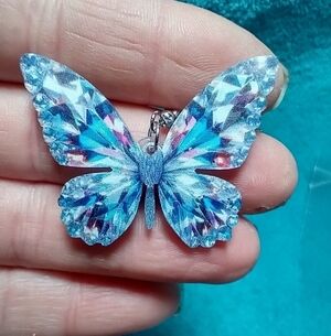 Cute wire dangle butterfly earrings multicolor colorful blue pink